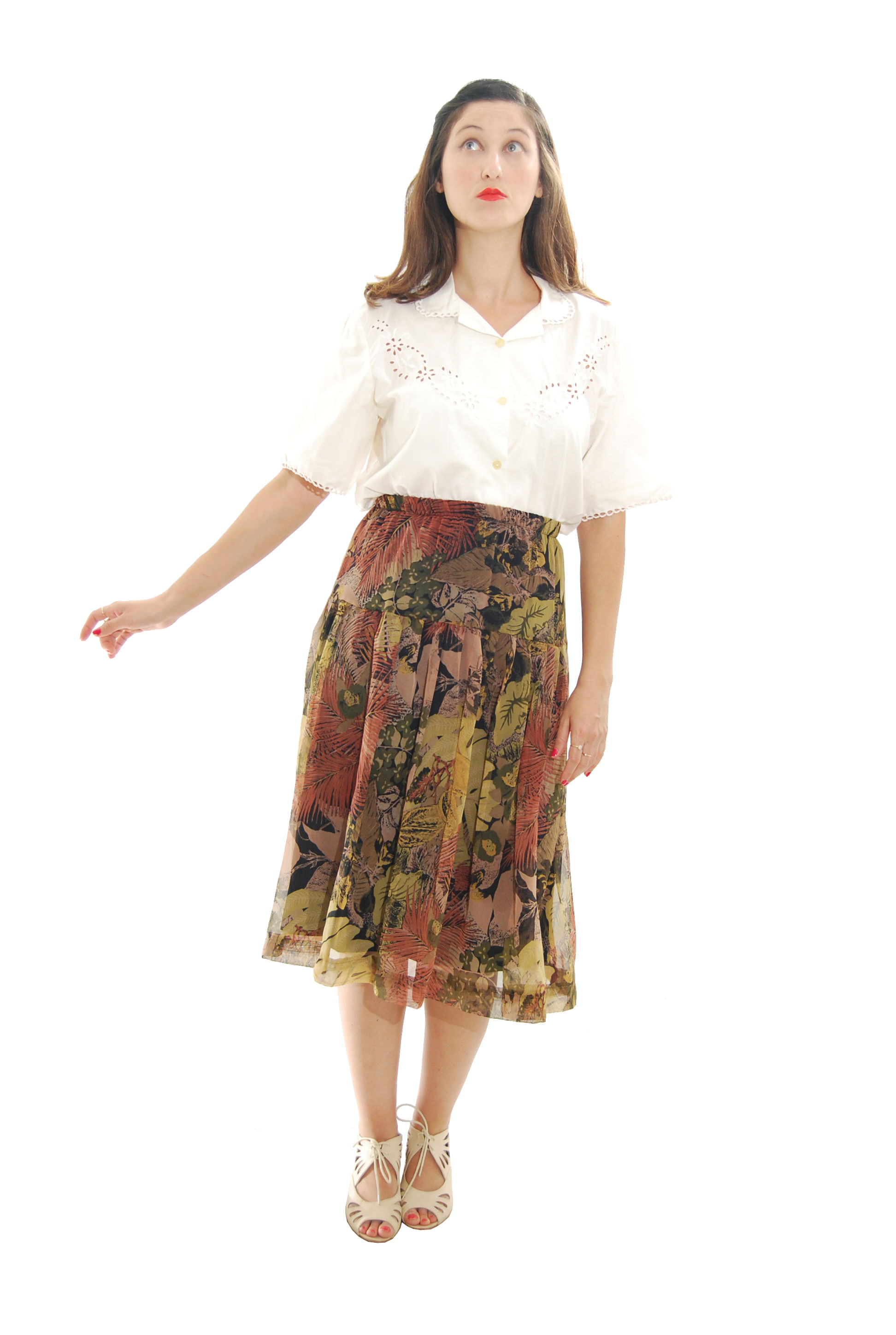 Cream Romantic Vintage Blouse For Women 1950s | 0 vintage clothing online&quot; |1960s ...