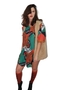 Mixed Colors Geometric Vintage Dress For Women 1980s