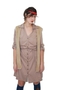 Light Brown Casual Vintage Dress For Women 1990s