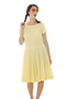 Yellow Feminine Vintage Dress For Women 1970s