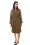 Brown Casual Vintage Coat For Women 1950s