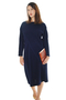 Navy Sophisticated Vintage Dress For Women 1970s