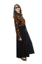Black , Orange and Gray Glamor Vintage Robe For Women 1960s