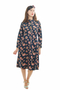 Mix Color Flower Print Vintage Dress For Women 1960s