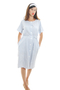 White And Light Blue Gingham Plaid Vintage Dress For Women 1960s