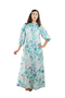 Mix Color Flower Print Vintage Robe For Women 1950s