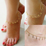 Gold Jewelry Sexy Leaf Foot Chain Adjustable Ankle Bracelet